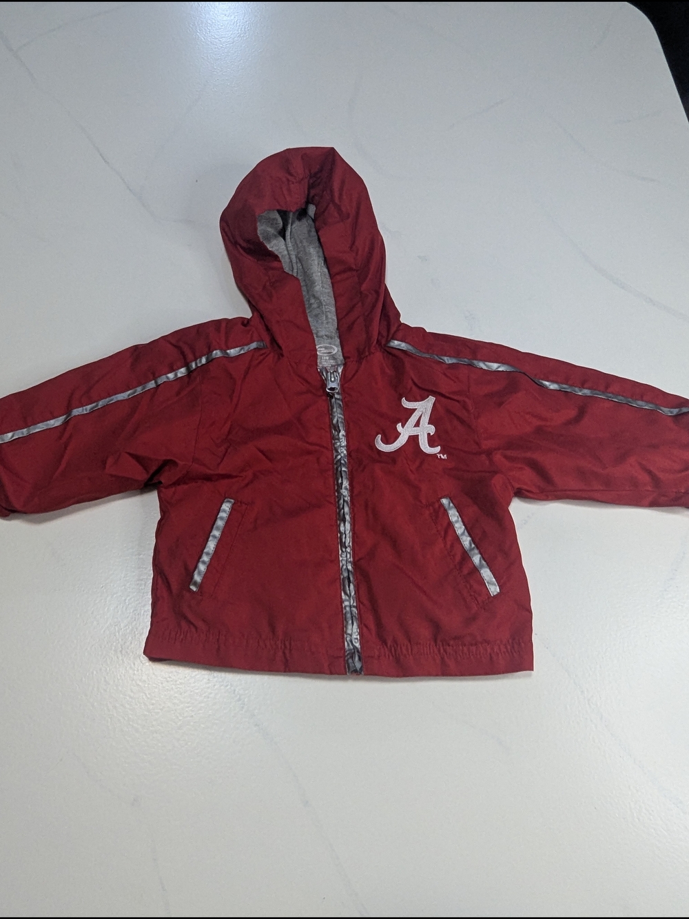 Team Athletics Alabama Crimson Tide Toddler Windbreaker Jacket Hooded Red 18M
